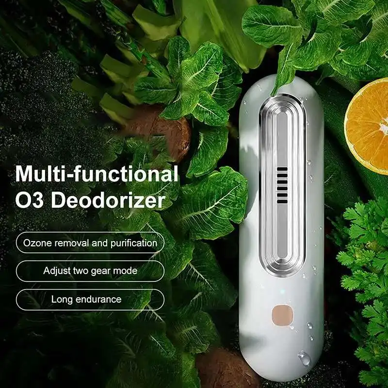 USB Rechargeable Fridge Deodorizer Multifunctional Ozone Machine Compact Air Purifier Effective Odor Elimination Extend Freshnes