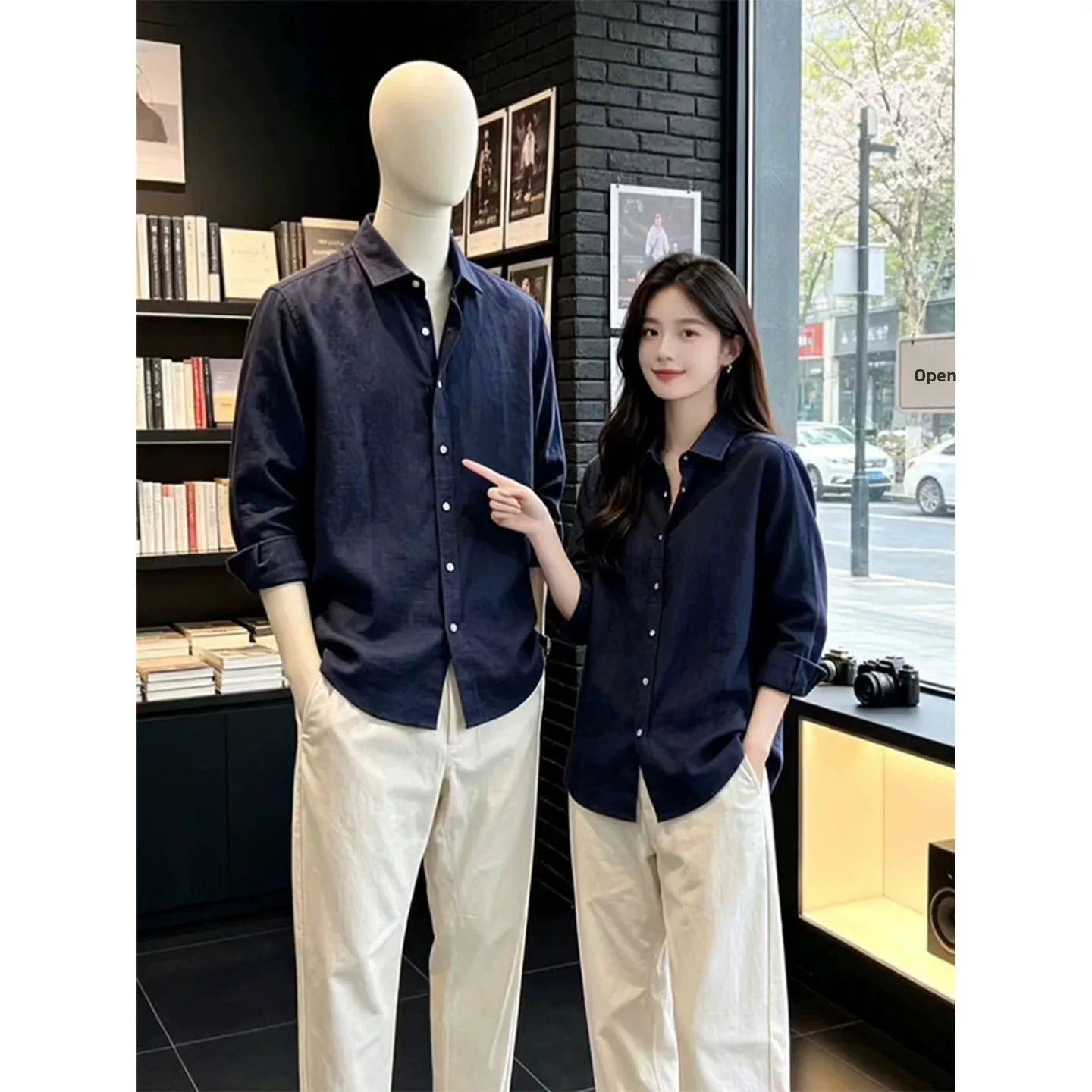 Café Brown Long Sleeve Shirt Men's Women's Autumn Lightweight Cool Feeling Shirt Layering Thin Outerwear Breathable Polyester