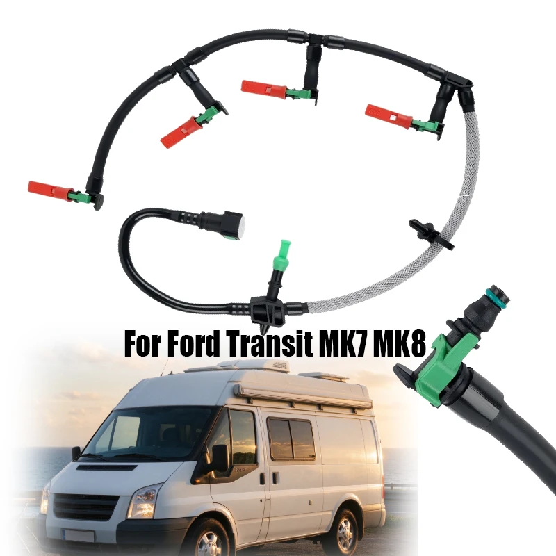 For Ford Transit MK7 MK8 Custom 2.2 TDCI Euro 5 Fuel Injector Leak off Pipe Auto Engine Part BK2Q-9K022-AF 1761934 9801197080