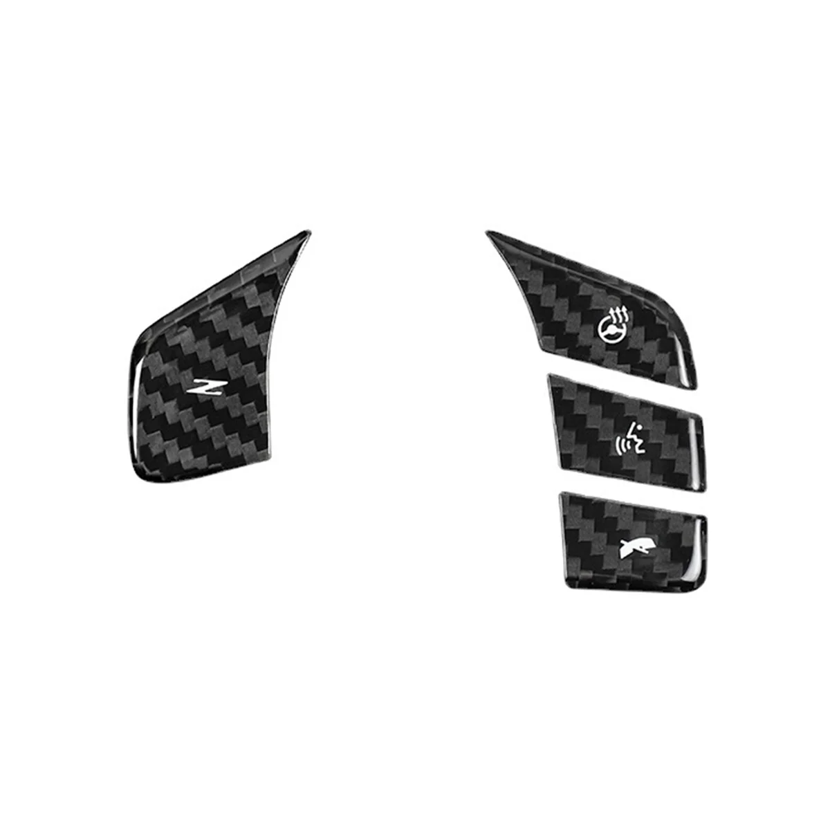 

Real Hard Carbon Fiber Car Steering Wheel Button Cover Interior Trim for Chevrolet Corvette C8 2020 2021 2022