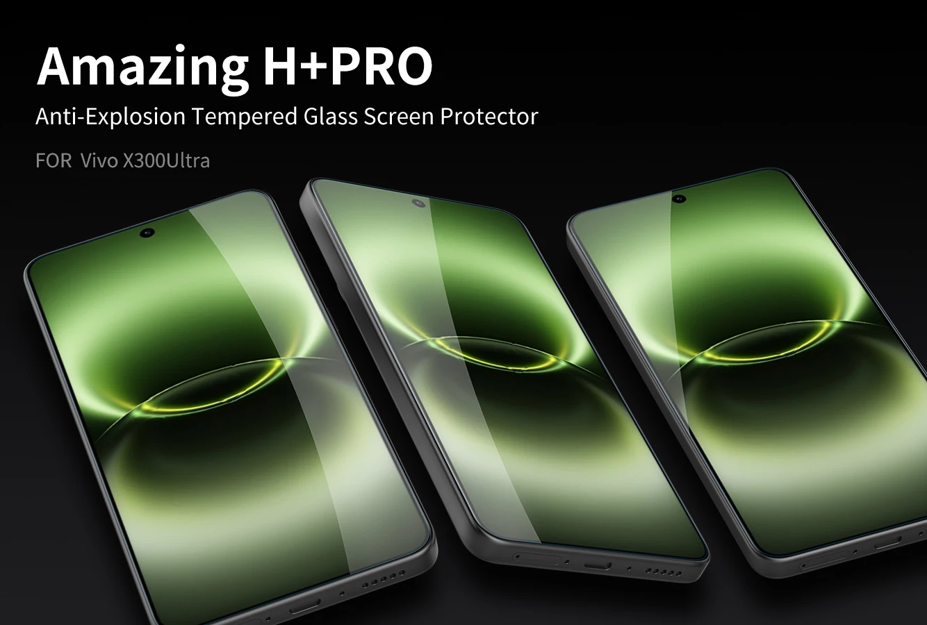 NILLKIN für Vivo X300 Ultra Displayschutzfolie aus gehärtetem Glas, erstaunliche H+PRO hochwertige transparente Glasfolie 2.5D 9H – Detail 1