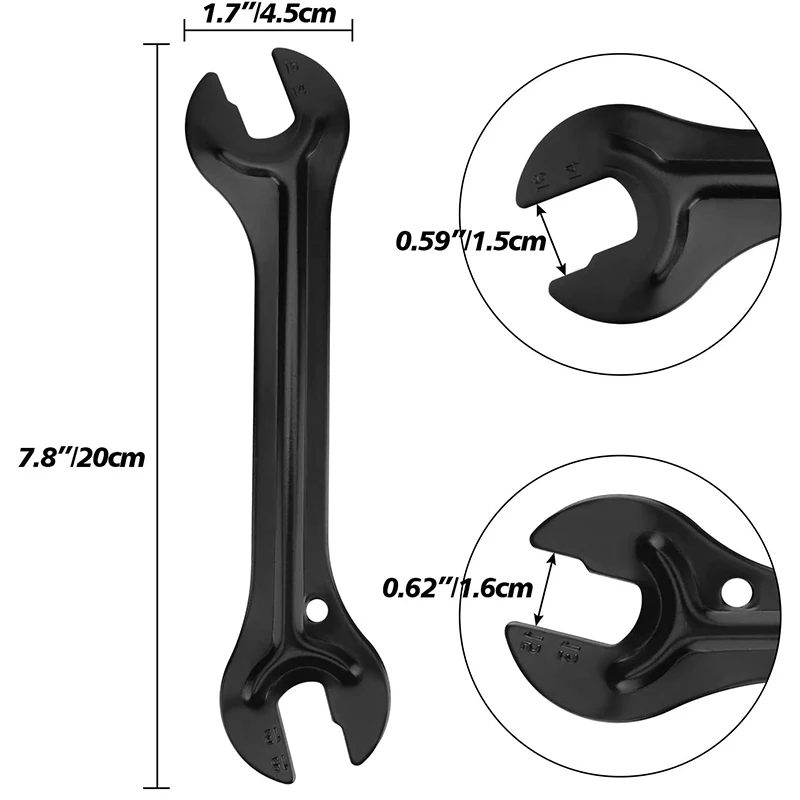 2Pcs Bicycle Hub Pedal Repair Wrench Bicycle Repair Tools Bike Wheel Hub Axle Cone Adjuster Pedal Spanner For MTB 13/14/15/16mm