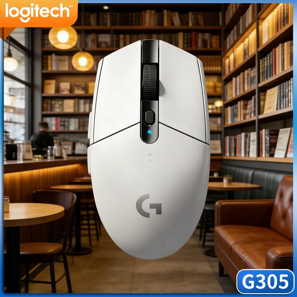 G305 Logitech Gaming Mouse,LIGHTSPEED Tech,HERO 12000 DPI Sensor,6 Programmable Buttons,250H Battery,For PC Mac Gamers