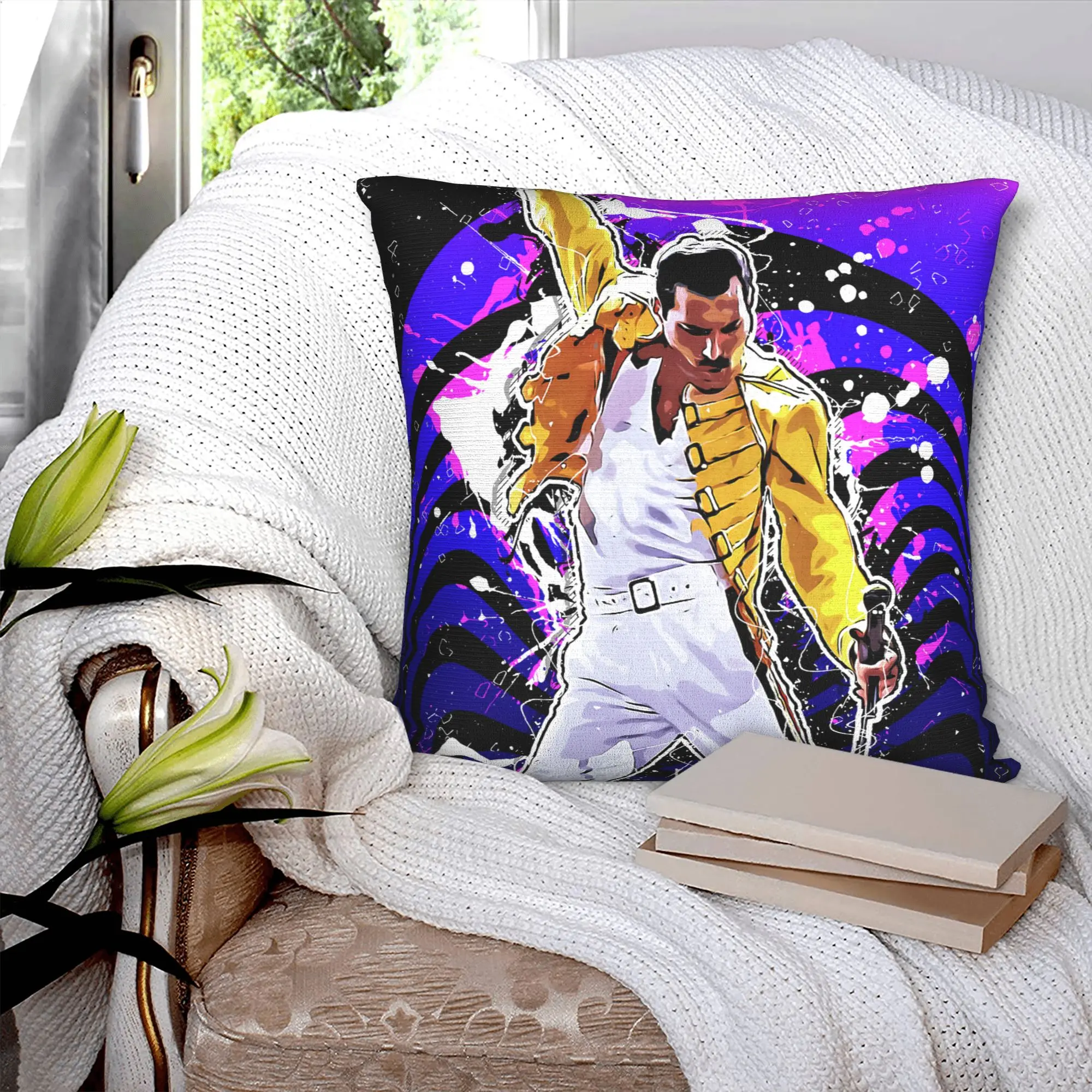 Nordic Freddie Mercury Cushion Cover for Sofa Soft  Throw Pillow Case Decoration