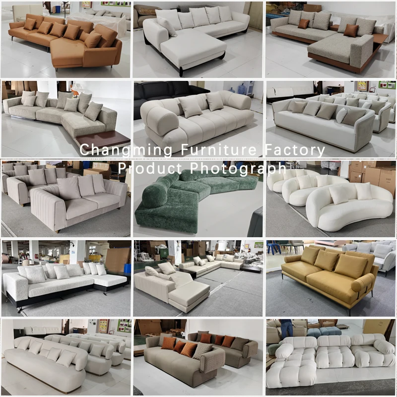 AIROW Modern Luxury 3 Seater Sofa Set, Velvet or Leather Option for Living Room & Hotel Reception Furniture