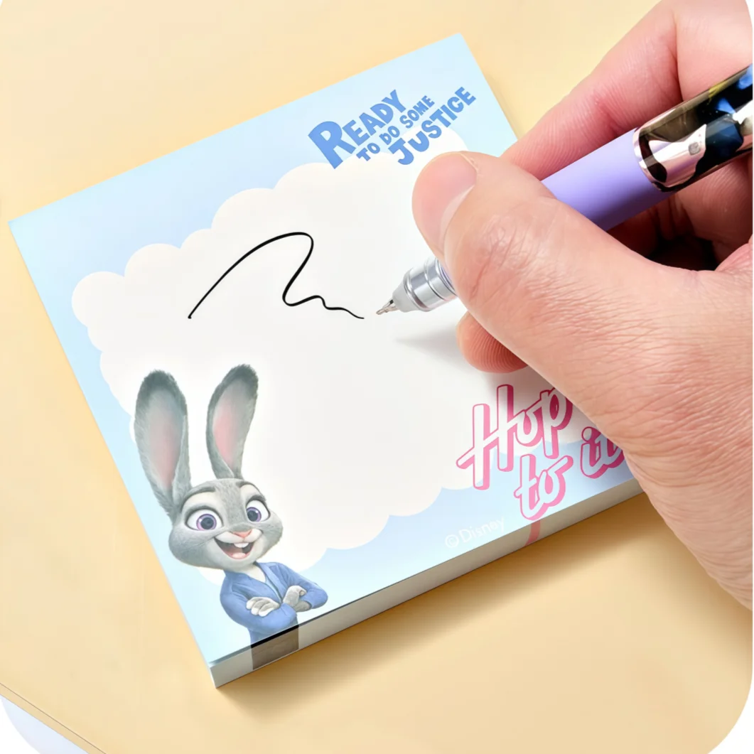 Disney Cartoon Sticky Notes Zootopia Stitch Cloud-Shaped Border Sticky Notes for Students and Office Use, Tearable N Times Sticky Notes for Messages and Notes, Creative Stationery