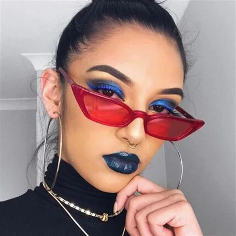 Small Frame Sunglasses Women Colorful Transparent Sun Glasses for Women Shades Eyewear Punk Style Retro Moto Accessories Decor