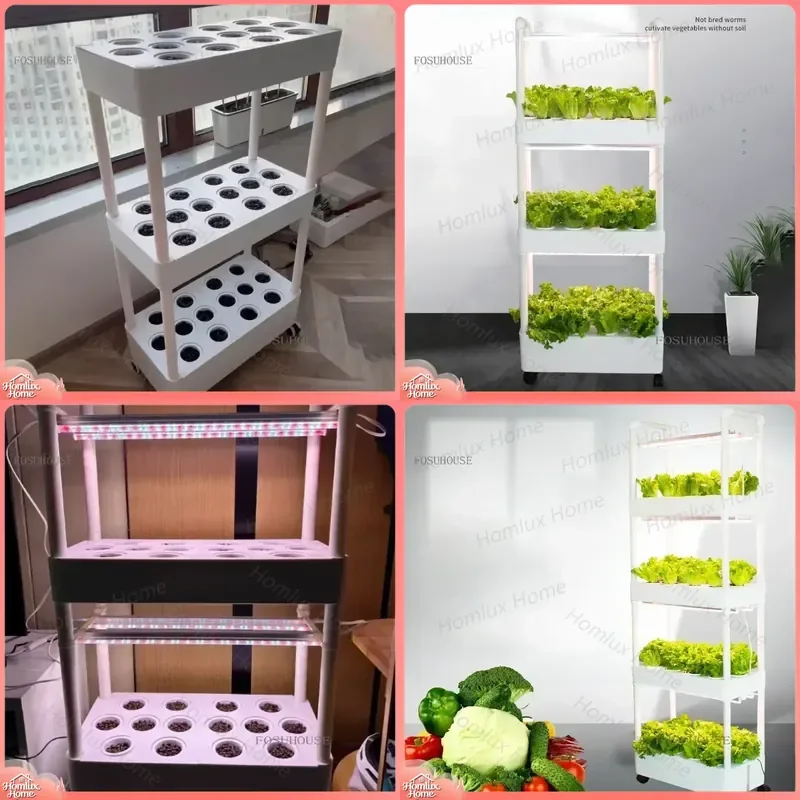 Indoor Hydroponic Growing System Soilless Vegetable Cultivation Smart Planter Box for Balcony Kitchen Garden Planting DIY