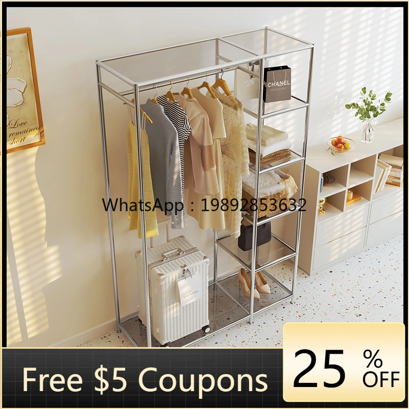 

YFY Simple Wardrobe Home Bedroom Hanging Rack Stainless Steel Modular Combination Coat Rack