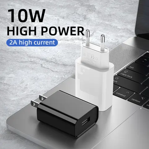 US/EU Plug 10W High Power USB A Fast Charging Charger 2A Hight Current Wall Charger Quick Charging Portable USB Power Adapters