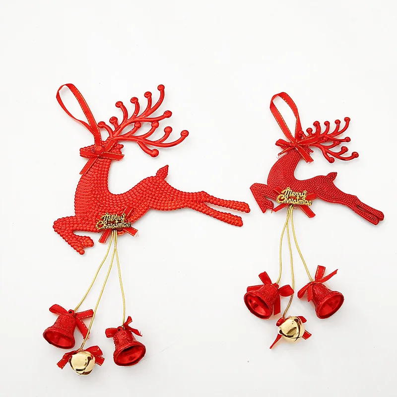 Christmas Pendant Deer Bell Drop Ornaments
