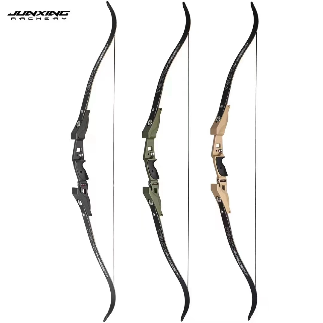 JUNXING B3 Recurve Bow 62Inch 30-60lbs Bow Riser 19''ILF CNC Machined aluminum for Archery Hunting Recurve Bow Sho