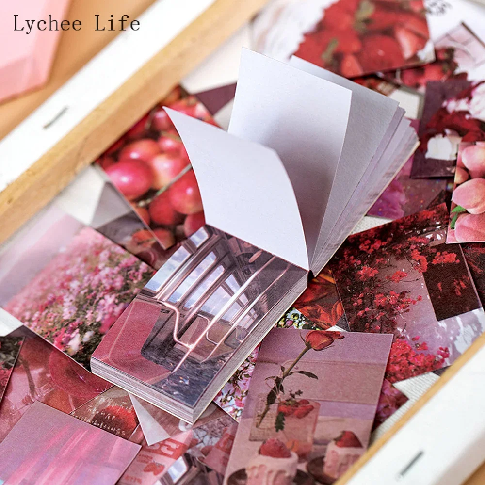 New Lychee Life Flower Plants Washi Paper Note Stickers Sticky Scrapbooking Junk Journal Happy Planner Label Decoration