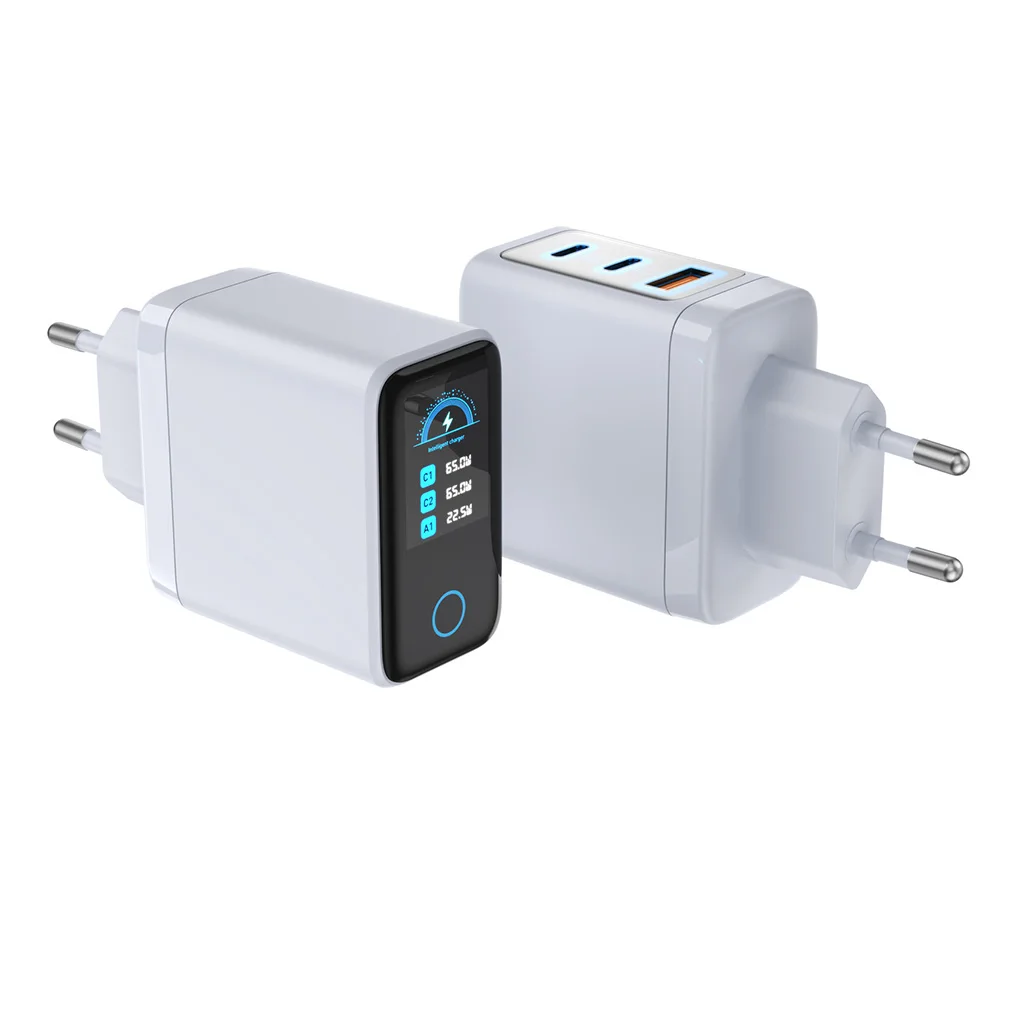 New 65W PD3.0 Wall GaN Charging Station with LCD Digital Screen Fast Charger for Laptop, iPhone 17 , Samsung, iPad Dropshipping 3