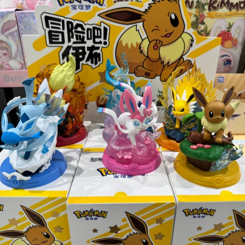 Auf Lager: Pokémon Funism Original Abenteuer Eevee Serie Blindbox Flareon Espeon Sylveon Actionfiguren-Sammlung Modell Spielzeug Geschenk