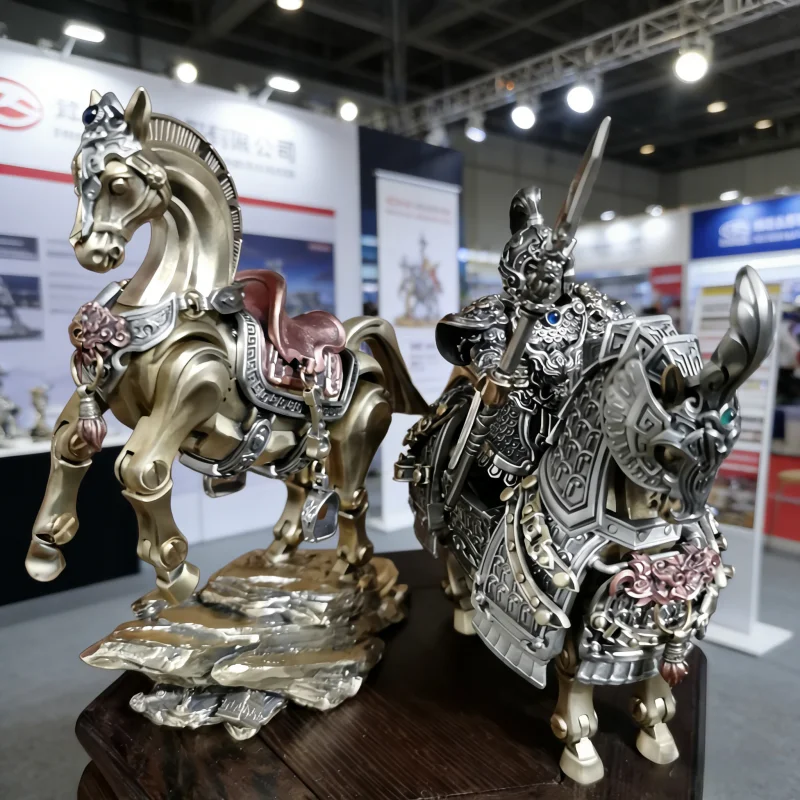 

In Stock Upper Grade Warhorse Articulated Magnetic Metal Decorative Horse Model Classic Pretty Charm Collectible Gift Ornaments