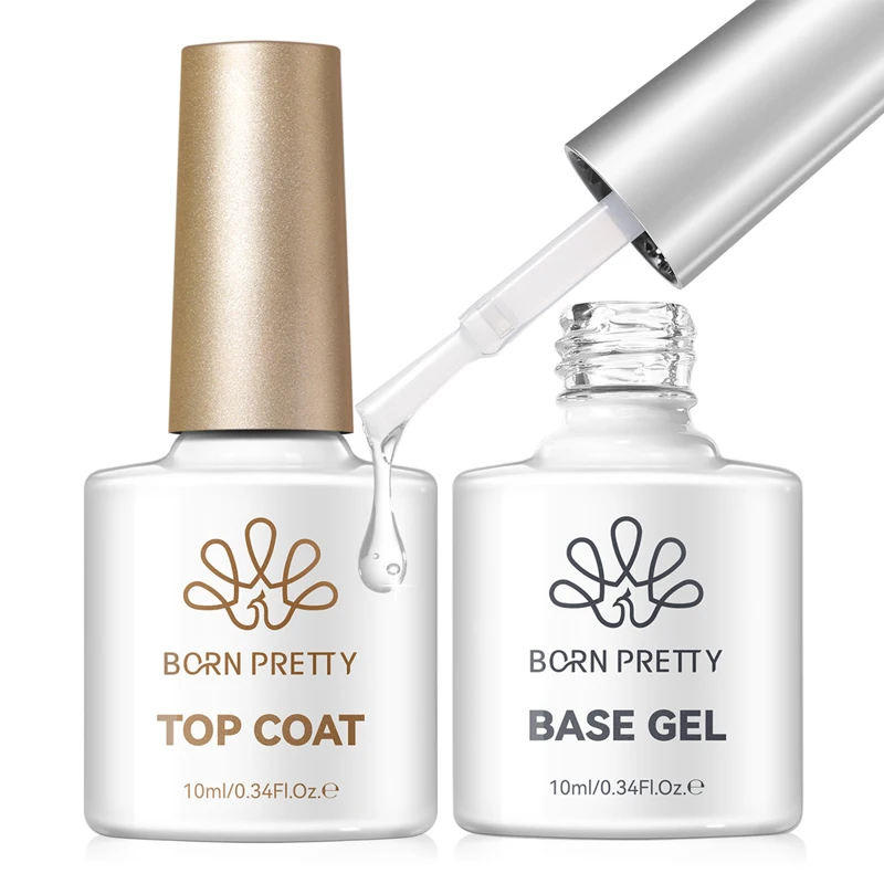 BORN PRETTY 10ml Base Gel Super Top Coat Water Drop Top Coat für Maniküre-Werkzeuge, ablösbarer UV-LED-Nagellack, Funktionsgel für den Salon