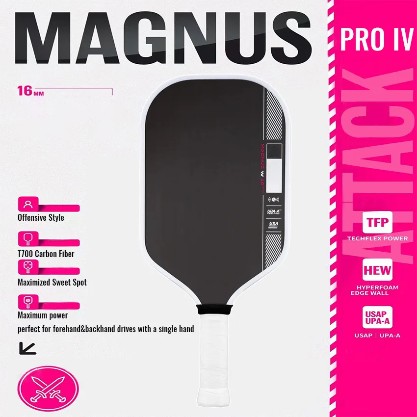 Magnus Pro IV Pickleball Paddle OEM Gen 4 TFP Foam Core T700 คาร์บอนไฟเบอร์