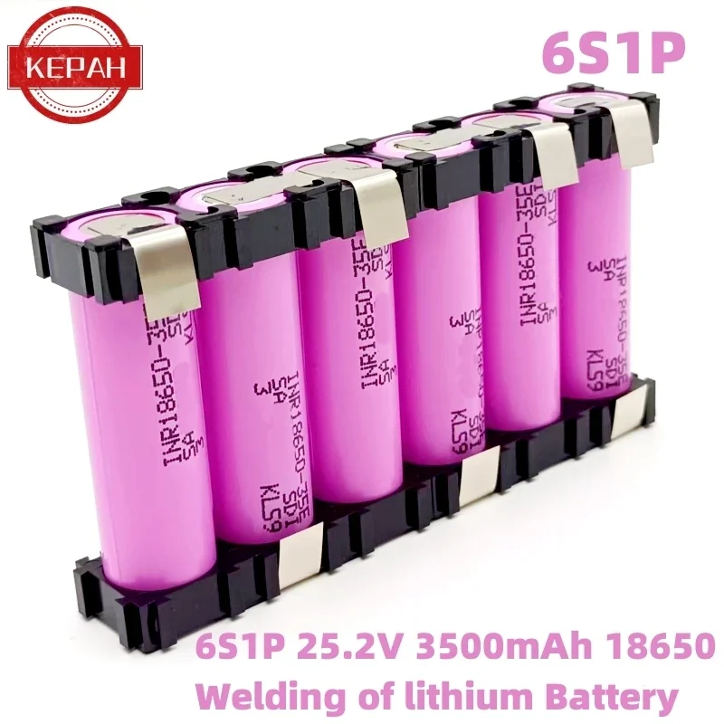 2 s1p 3 s2p 4 s1p ~ 5 s2p 6 s2p 18650-35E pacco batteria personalizzato 18650-35E saldatura batteria 3500mAh / 7000mah batteria da 7.4V a 25.2v