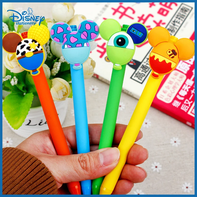 

10pcs Disney Cute Mickey Gel Pen Black Hand Account Mickey Mouse Office Signature Pen School Students Kawaii Writing Stationers