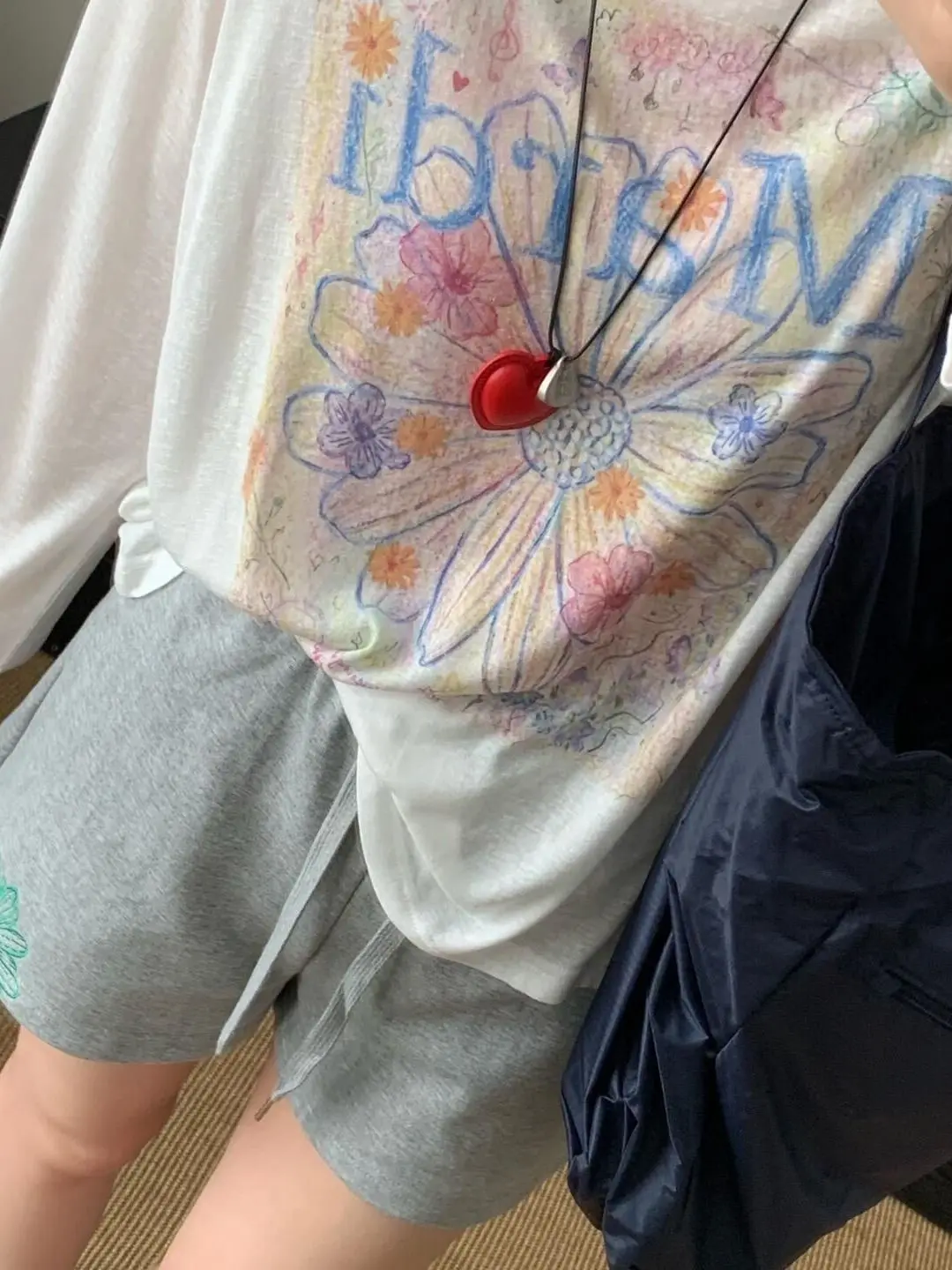 Korean Style Long Sleeve Daisy Print UV Protection T-Shirt Women's Loose Fit Versatile Lazy Style Air Conditioned Shirt