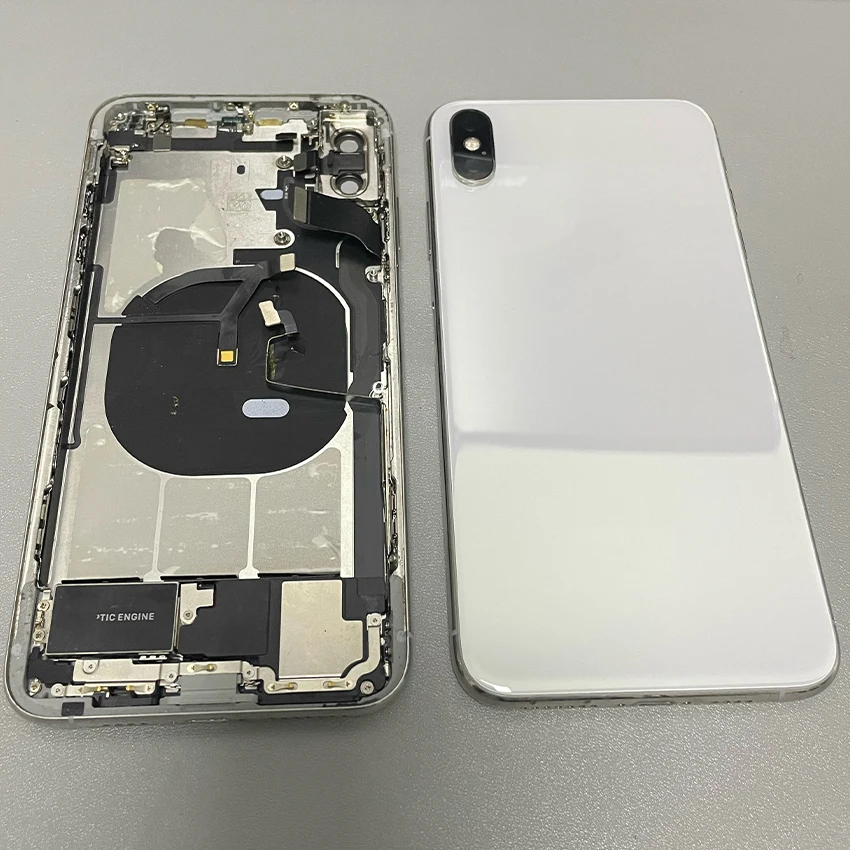 Full Assembly XR Housing for IPhone XS MAX X Back Cover Case Battery Middle Chassis Frame Rear Door Case with Flex Cable Repair