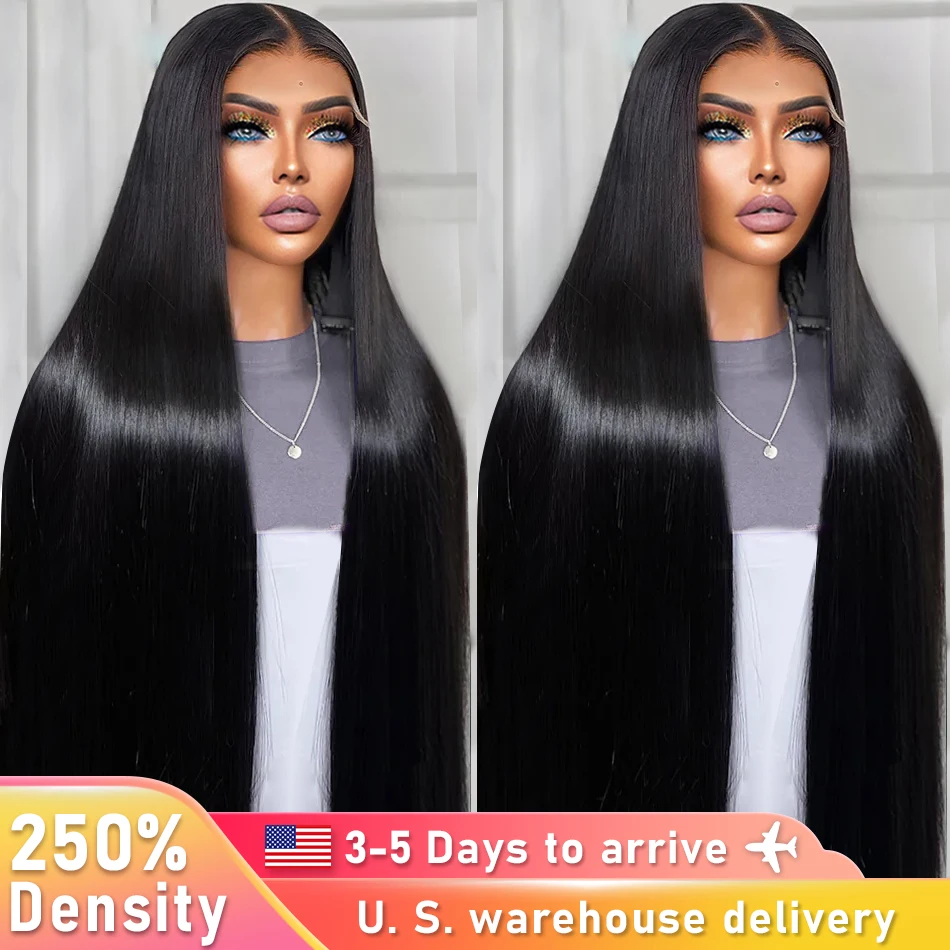 Cosdelu Glueless 13x6 Bone Straight Lace Frontal Human Hair Wigs Brazilian Remy 250 Density Straight Lace Front Wigs For Women