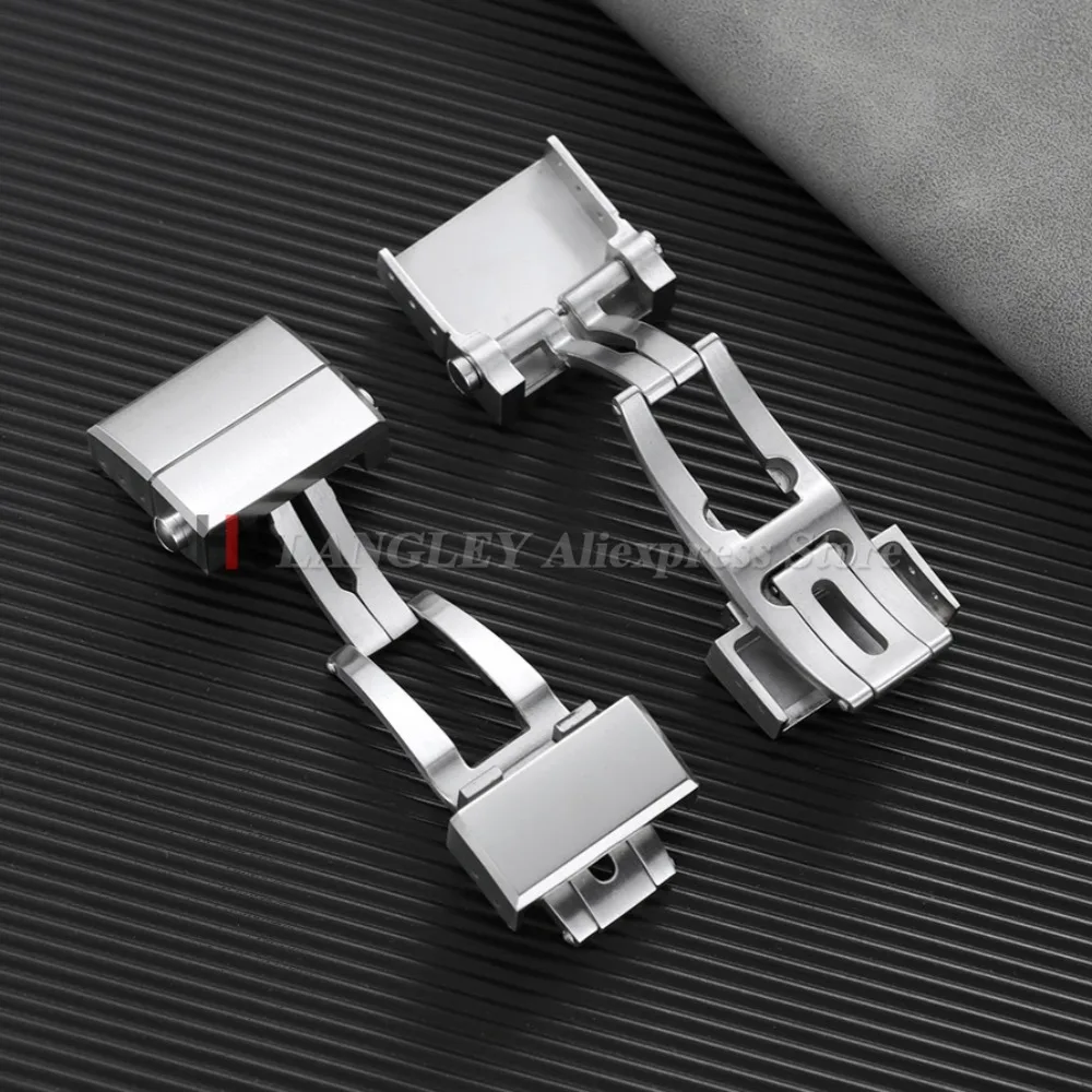 20mm For Ulysse Nardin Athens Watch Strap Folding Buckle Stainless Steel Butterfly Clasp Rubber Silicone Watchband Accessories