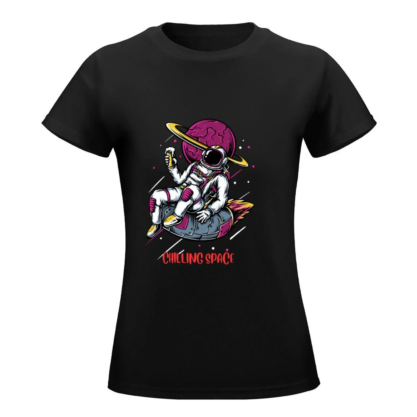 Chilling Space T-Shirt cute clothes anime clothes korean fashion spring clothes Women 2024