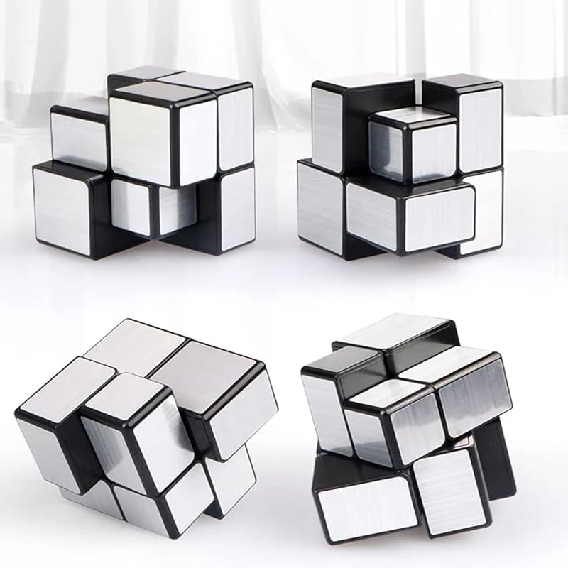 

Зеркальный магический куб SENGSO 2x2, золотой, серебряный, Magic Cubo, профессиональная головоломка 2x2x2, скоростной куб для детских игрушек
