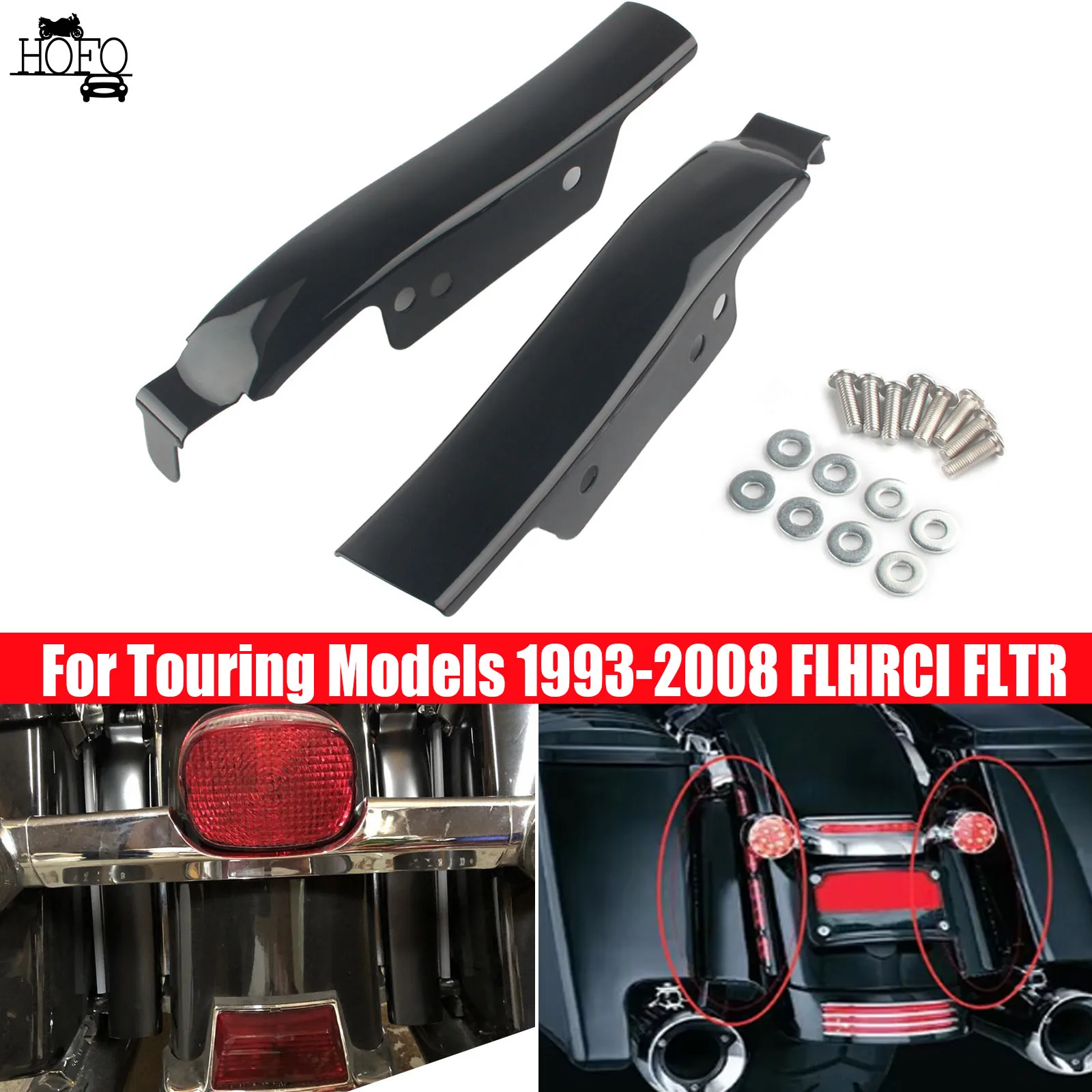 

1 Pair Motorcycle Rear Fender Bracket Saddlebag Filler Panels Solid Strips For Touring Models 1993-2008 FLHRCI FLTR