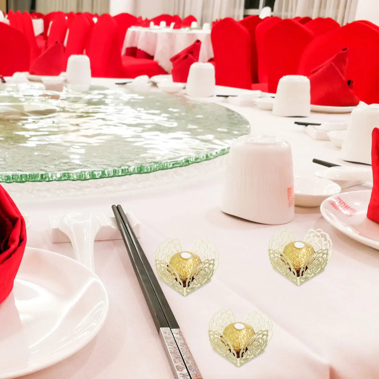 

50Pcs Chocolate Truffle Cups Decorative Paper Wrappers Candy Packaging Tray for Party Wedding Dessert Candy Wrapping Supplies