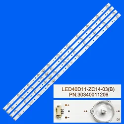 4 pz/set Strisce di Retroilluminazione A LED Per HAIER LE40M600CF LE40F3000WX LE40M600F LED40D11-ZC14-03(B) PN: 30340011206   LT-40C540 LSC400HN01