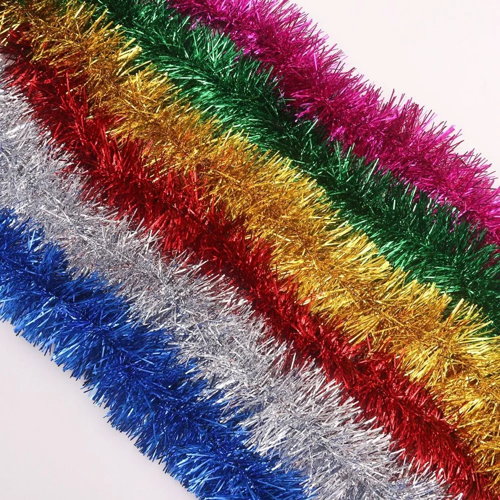 2Mのクリスマスフラワーリボン、クリスマスツリー用オーナメン - Tinsel Garland Decoration のレビューと価格