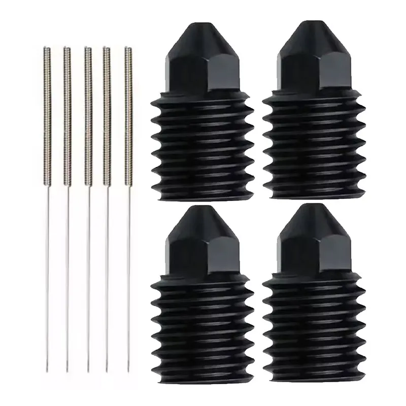 

4PCS High Speed Printing Hardened Steel Nozzle 5PCS Needle For Bambulab X1 3D Printer Accessories