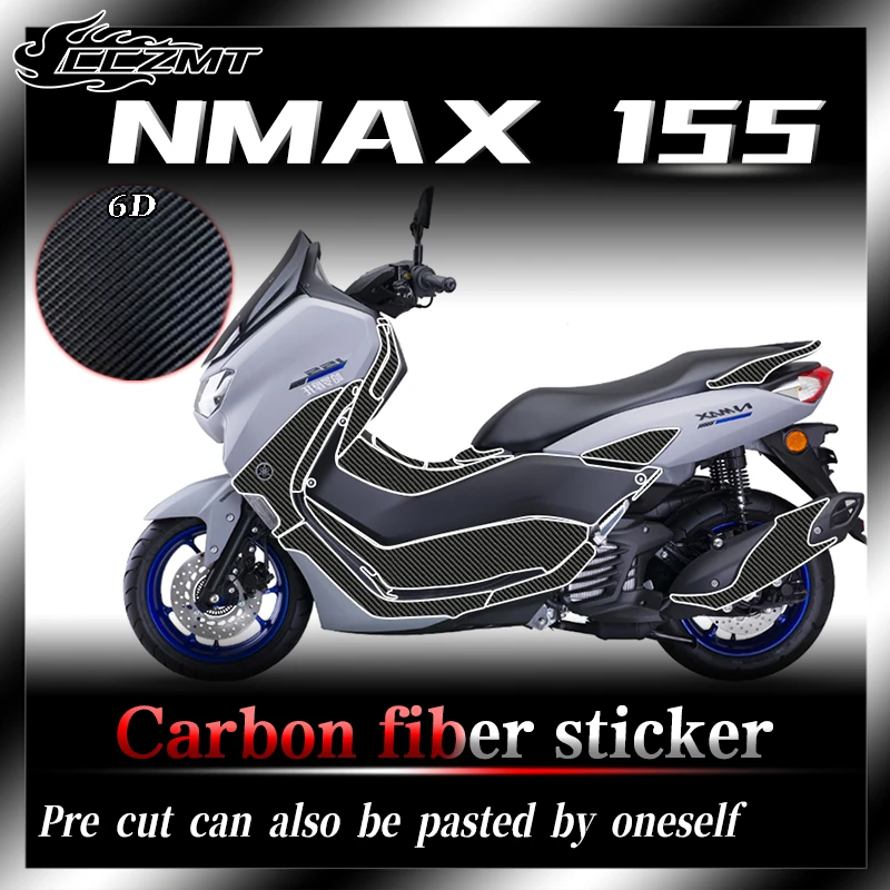 

For YAMAHA NMAX155 NMAX 155 nmax155 2020 2021 2022 Carbon Fiber Motorcycle Decoration Sticker Scooter Protector Decal Accessorie