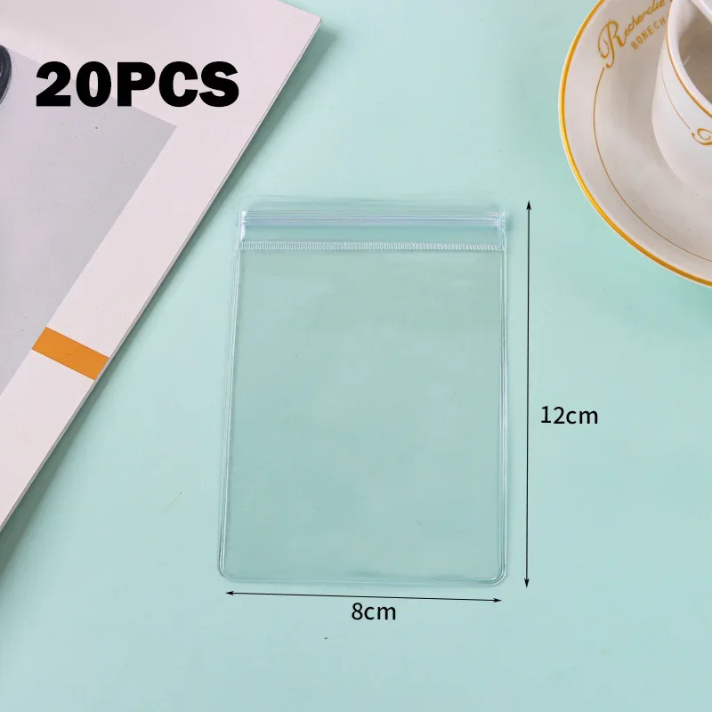 20Pcs Jewelry Organizer Pouch Bags Transparent PVC Anti-Oxidation Earring Pendant Necklace Bracelet Storage Holder Bags Travel