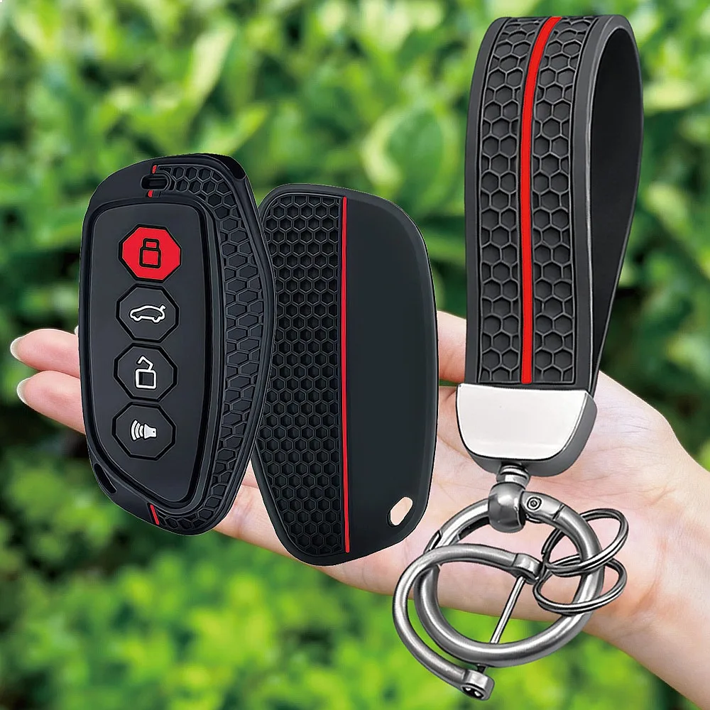 Keychain Silicone Car Key Case For Great Wall Haval H6 2024 H9 H2 M6 Cool Dog Plus Dragon MAX F7 F7X F8 H3 Auto Key Shell