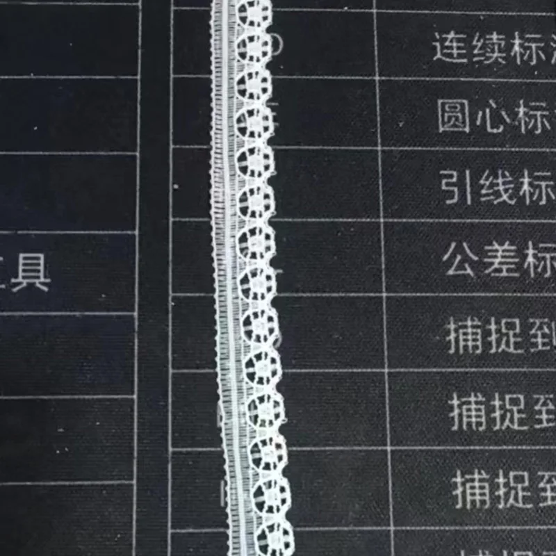 Polyester Lace Trim, White Fabric, Sewing Accessories, Cloth, Wedding Dress Decoration, Ribbon Craft Supplies 8mm, 800Y  L7