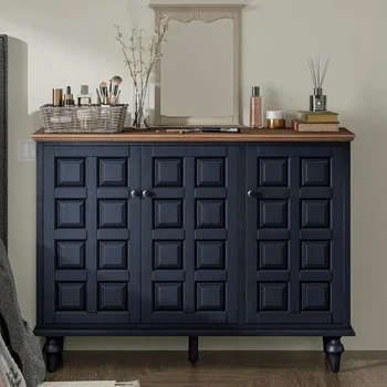 Retro Plaid Storage Cabinet 1