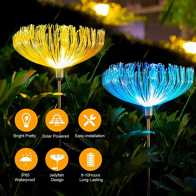 Lampu tenaga Surya ดอกไม้พลังงานแสงอาทิตย์สำหรับตกแต่งภายนอกอาคารดอกทานตะวันไฟพลบค่ำถึงโคมไฟปักดินสวนพลังงานแสงอาทิตย์