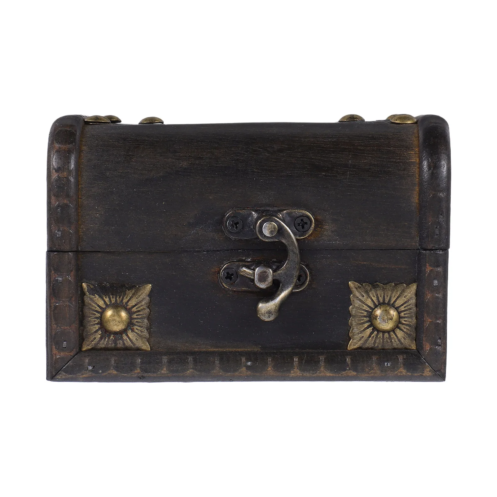 

Wooden Box Retro Desktop Storage Case Mini Treasure Container Vintage Chest Small