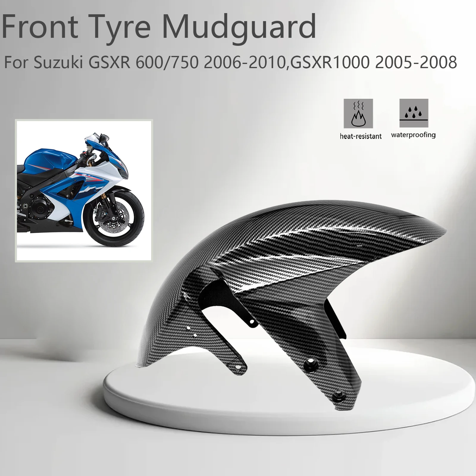 

Motorcycle Front Fender For Suzuki GSX-R GSXR600 GSXR750 2004-2005 GSXR1000 2003-2004 K5 K6 K7 K8 Front Mudguard Carbon Fiber