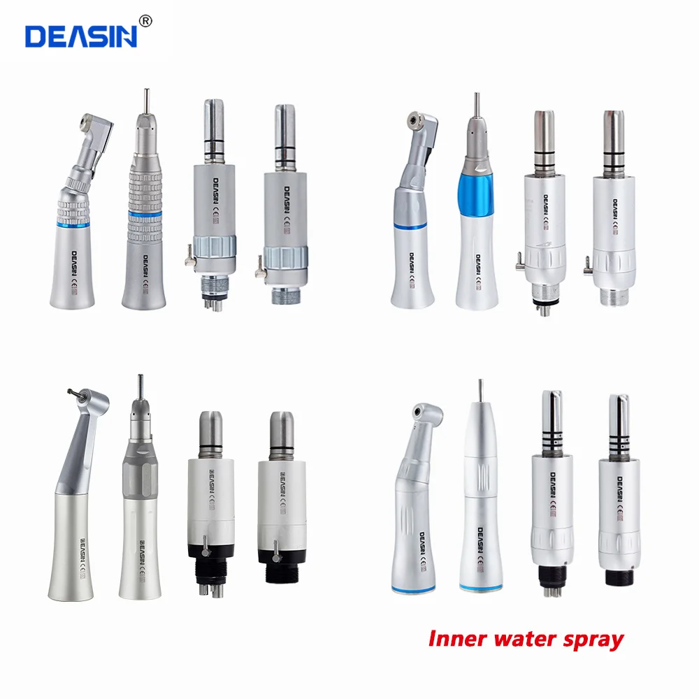 

Dental Slow Low Speed Handpiece Kit Straight Contra Angle air turbine motor Dental Lab equipment Micromotor Polishing Tool