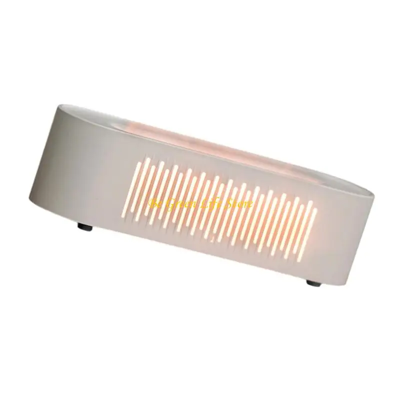 M7DF Flama simulada umidificador névoa fresca com 6 coloras chamas luz colorida difusor ar