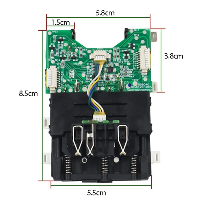 Placa de circuito DCB609 + Kit de funda para Dewalt 20V 60V Flexvolt DCB612 15X18650 Kit de placa de protección de carga de batería de iones de litio