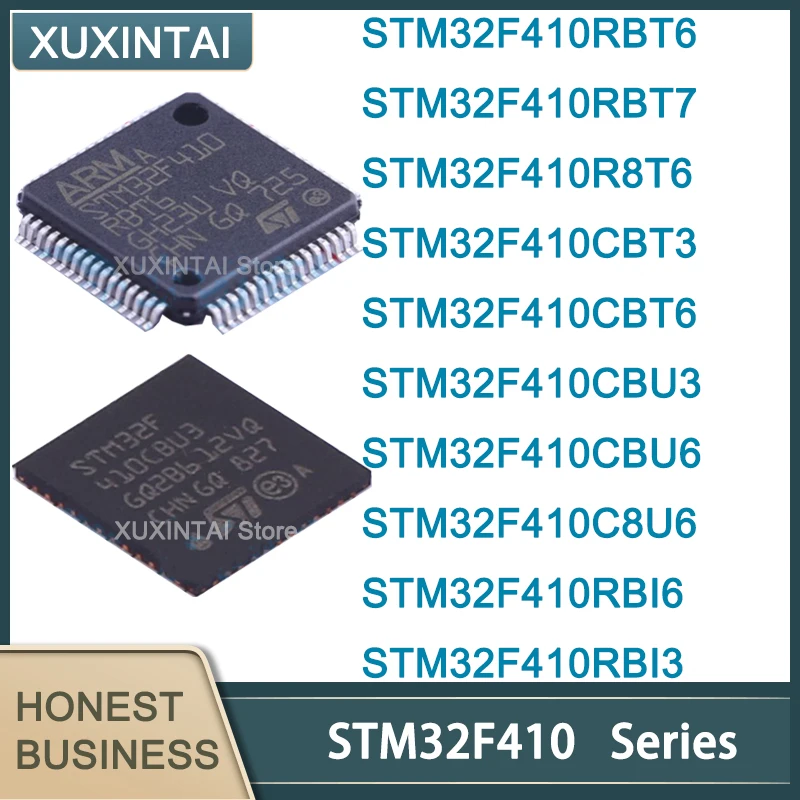 

5 шт./партия, новые оригинальные микроконтроллеры STM32F410 STM32F410RBT6 STM32F410R8T6 RBT7 CBT3 CBT6 CBU3 CBU6 C8U6 RBI6 RBI3 LQFP QFN