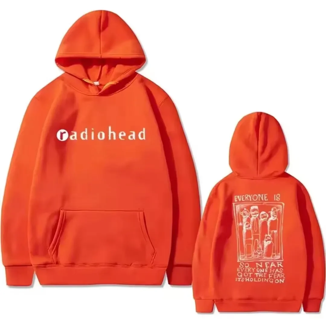 Unisex-Hoodie mit Radiohead-Rockband-Print, lässiger Sweatshirt, Retro-Herren-Pullover im Gothic-Streetwear-Stil für Herbst und Winter. – Detail 9