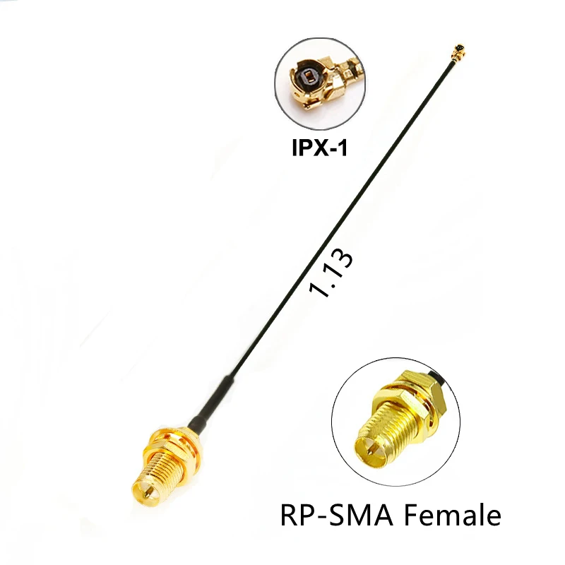 U.fl IPEX Cable to SMA Male Low Loss Coaxial Cable 1.13 RP SMA RG178 for Wireless Routers Mini PCIe Card Network Extension