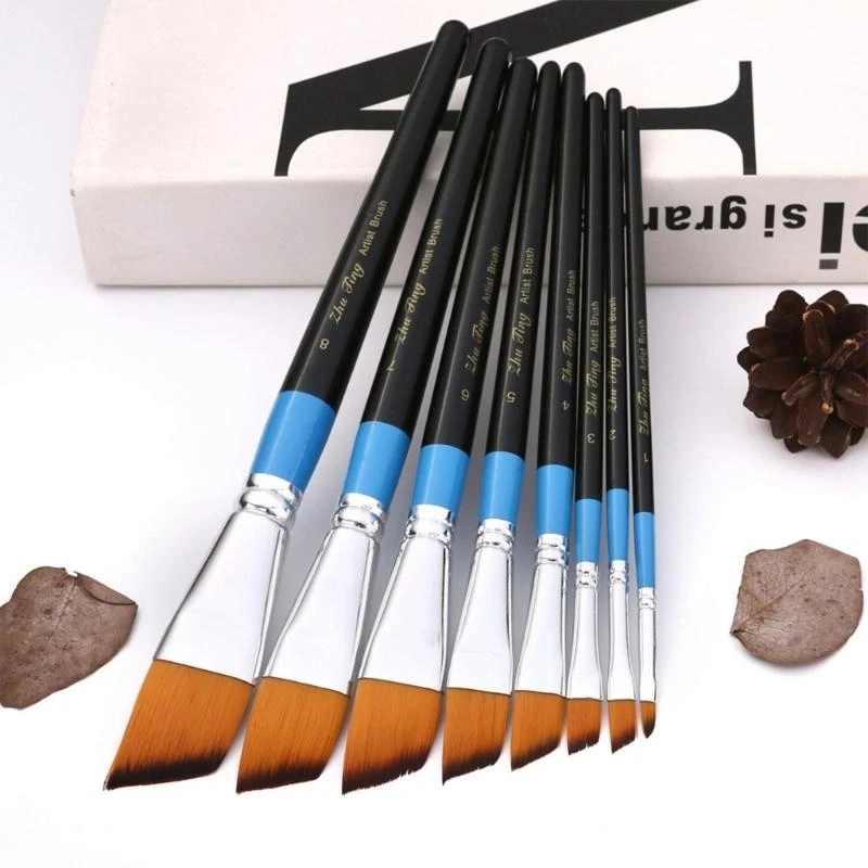 Кисти для рисования, профессиональная кисть для рисования, ручная роспись, нейлоновая кисть для художника, акриловая кисть для